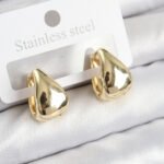 Pirinç Halka Model Gold Renk Kadın Küpe