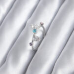 Gümüş Renk Renkli Zirkon Taşlı Kadın Yüzük