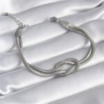 316L Çelik Çelik Gold Renk İtalyan Zincir Düğüm Model Kadın Bileklik