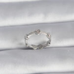 Pirinç Gümüş Renk Kalp Model Zirkon Taş Detay Kadın Yüzük