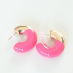 CCB Pembe Gold Çift Renk Küpe