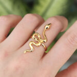 Pirinç Gold Renk Ayarlanabilir Yılan Yüzük