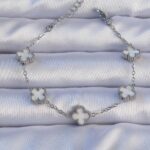 316L Çelik Gümüş Renk Sedefli Baby Boy Yonca Model Bileklik