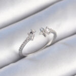 Pirinç Gümüş Renk Zirkon Taş Detay Yıldız Model Kadın Yüzük