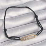 Siyah Renk İpli Asansör Gold Messika Model Kadın Bileklik