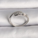 Pirinç Gümüş Renk Zirkon Taşlı Yılan Model Ayarlanabilir Yüzük