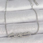 316L Çelik Gümüş Renk Atatürk İmza Model Kadın Bileklik