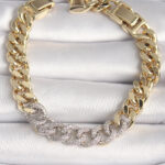 Pirinç Gold Renk Zirkon Taşlı Halka Zincir Xuping VIP Seri Exculusive Kadın Bileklik