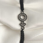 Pirinç Füme Renk Zirkon Taşlı Venüs Mars Asansörlü Makrome Model Kadın Bileklik