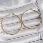 316 Çelik Gold Renk 53 mm Halka Model Kadın Küpe