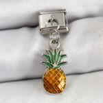 316L Çelik Sallantılı Ananas Model Gümüş Renk Nomination Charm