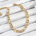 316L Çelik Gold Renk Kalın Zincir Erkek Bileklik