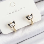 Pirinç Kuromi Model Gold Renk Çocuk Küpe