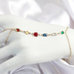 Pirinç Renkli Zirkon Taşlı Y Model Gold Renk Kadın Şahmeran