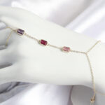 Pirinç Renkli Zirkon Taşlı Dikdörtgen Model Gold Renk Kadın Şahmeran