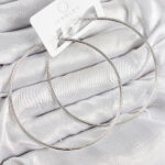 Pirinç Halka Model Gümüş Renk Kadın Küpe