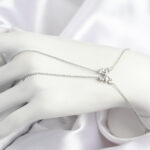 Pirinç Zirkon Taşlı Kelebek Model Gümüş Renk Şahmeran