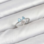 Pirinç Gümüş Renk Yonca Model Kadın Yüzük