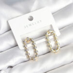 Vintage Model Halka Zirkon Taşlı Kadın Küpe