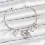 Hayat Ağacı Charmlı Gümüş Renk Pirinç Kadın Bileklik