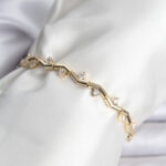 Zikzak Model Pirinç Gold Renk Bileklik