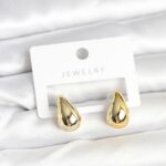 Gold Renk Damla Küpe 17 mm