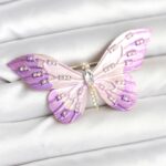 Lila Renk Kelebek Model Broş
