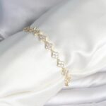 Zirkon Taşlı Pirinç Yonca Model Bileklik