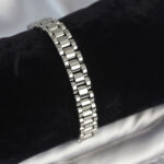 316L Çelik Gümüş Renk 9 mm Kalınlık Erkek Bileklik