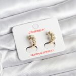 14K Gold Renk Kaplama CM Kadın Küpe