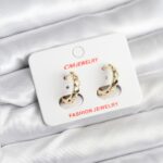 14K Gold Renk Kaplama CM Kadın Küpe