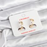 14K Gold Renk Kaplama CM Kadın Küpe