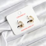 14K Gold Renk Kaplama CM Kadın Küpe