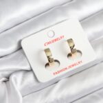 14K Gold Renk Kaplama CM Kadın Küpe