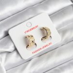 14K Gold Renk Kaplama CM Kadın Küpe