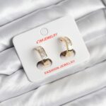 14K Gold Renk Kaplama CM Kadın Küpe