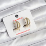 14K Gold Renk Kaplama CM Kadın Küpe