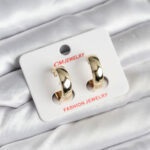 14K Gold Renk Kaplama Halka CM Kadın Küpe