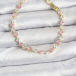 Kare Zirkon Taşlı Gold Renk Kadın Bileklik