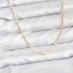 316L Çelik Gold Renk İnce Ezme Zincir Kadın Kolye