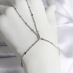 316L Çelik Gümüş Renk Parçalı Ezme Zincir Model Kadın Şahmeran