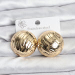 316L Çelik Gold Renk Vintage Kadın Küpe