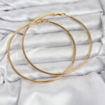 316L Çelik Gold Renk 75 mm Halka Küpe