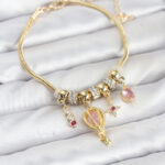 Pirinç Gold Renk Uçan Balon Charmlı Kadın Bileklik