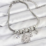 Kutup Yıldızı Model Charmlı Gümüş Renk Kadın Bileklik