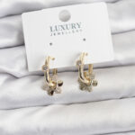 Zirkon Taşlı Pirinç Kadın Göçmen Küpesi