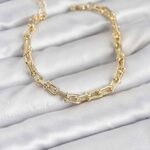 Gold Renk Tifani Model Pirinç Kadın Bileklik