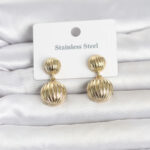 316L Çelik Gold Renk Vintage Model Kadın Küpe